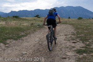 Bicyclist on Marshal Mesa Tr.