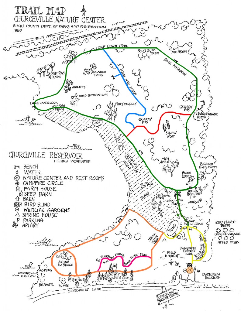 Churchville Nature Center trail map