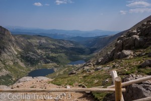 View of Chicago Lakes from wheelchair accessible trail at Summit Lake CO