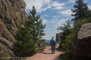 Looking east from wheelchair accessible Fowler Trail, Eldorado State Park CO