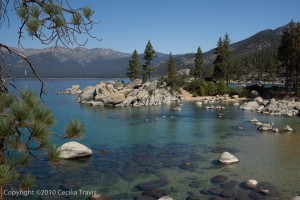 Swimmers at Sand Harbor - Lake Tahoe Nevada State Park NV
