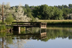 Lake from accessible trail at Bear Creek Greenbelt, Lakewood