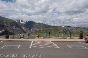 Parking at Wheelchair accessible Forest Canyon Overlook, Rocky Mountain National Park, CO