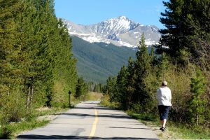 Wheelchair accessible paved ten Mile Canyon Recreation Trail,